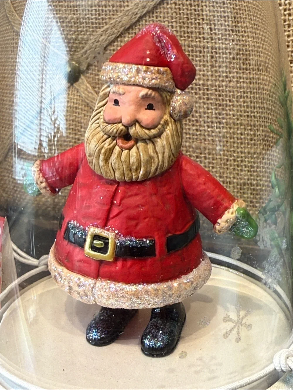 Hallmark Red Santa Happy Tappers Holiday Figurine